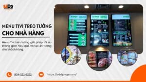 Menu Tivi treo tường cho nhà hàng