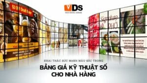 Màu sắc trong bảng giá kỹ thuật số nhà hàng