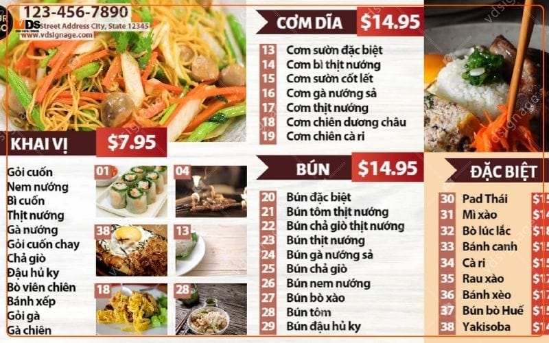 Menu điện tử giúp Trình bày tốt hơn