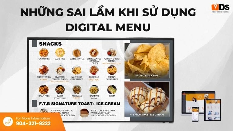 Những sai lầm khi sử dụng digital menu trong Nhà Hàng