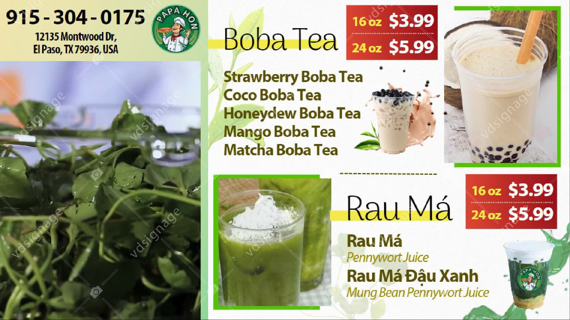 Tại sao tiệm Boba Tea cần sử dụng Digital Menu Boards