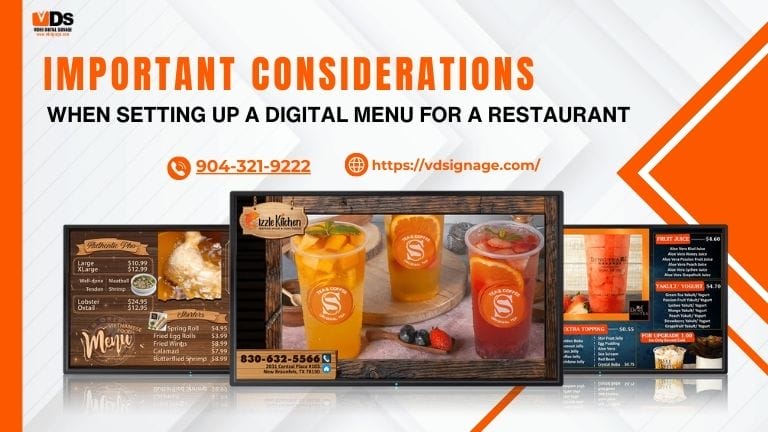 Important considerations when setting up a digital menu for a restaurant