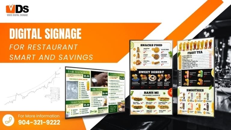 Digital Signage for restaurant SMART and SAVINGS