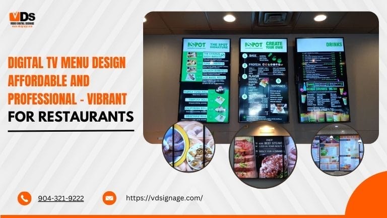 Digital TV Menu Design Affordable and Professional Vibrant for Restaurants