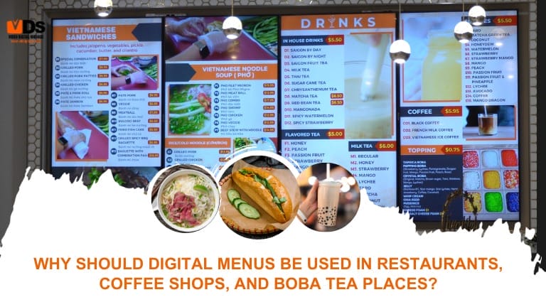 Why should Digital menus be used in restaurants, coffee shops, and boba tea places