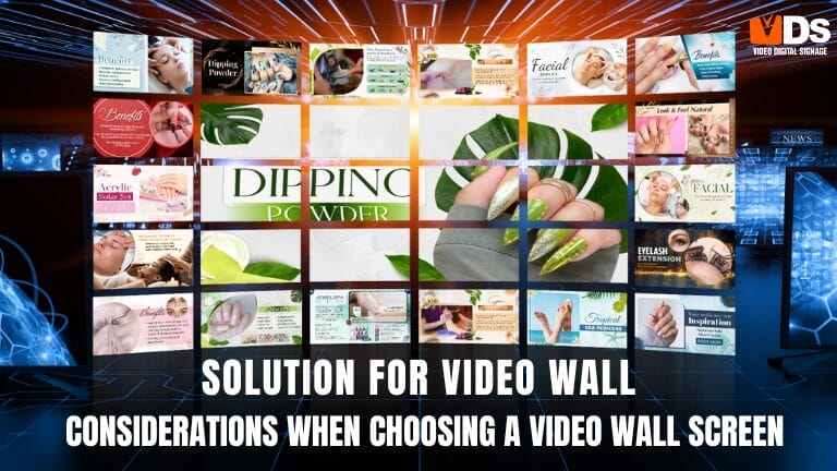 Solution for video wall and considerations when choosing a video wall screen